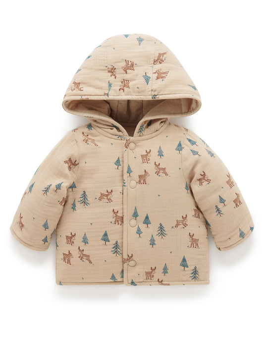 Purebaby ピュアベビー  Reversible Jacket  Grazing Moose Print  PN1036W22