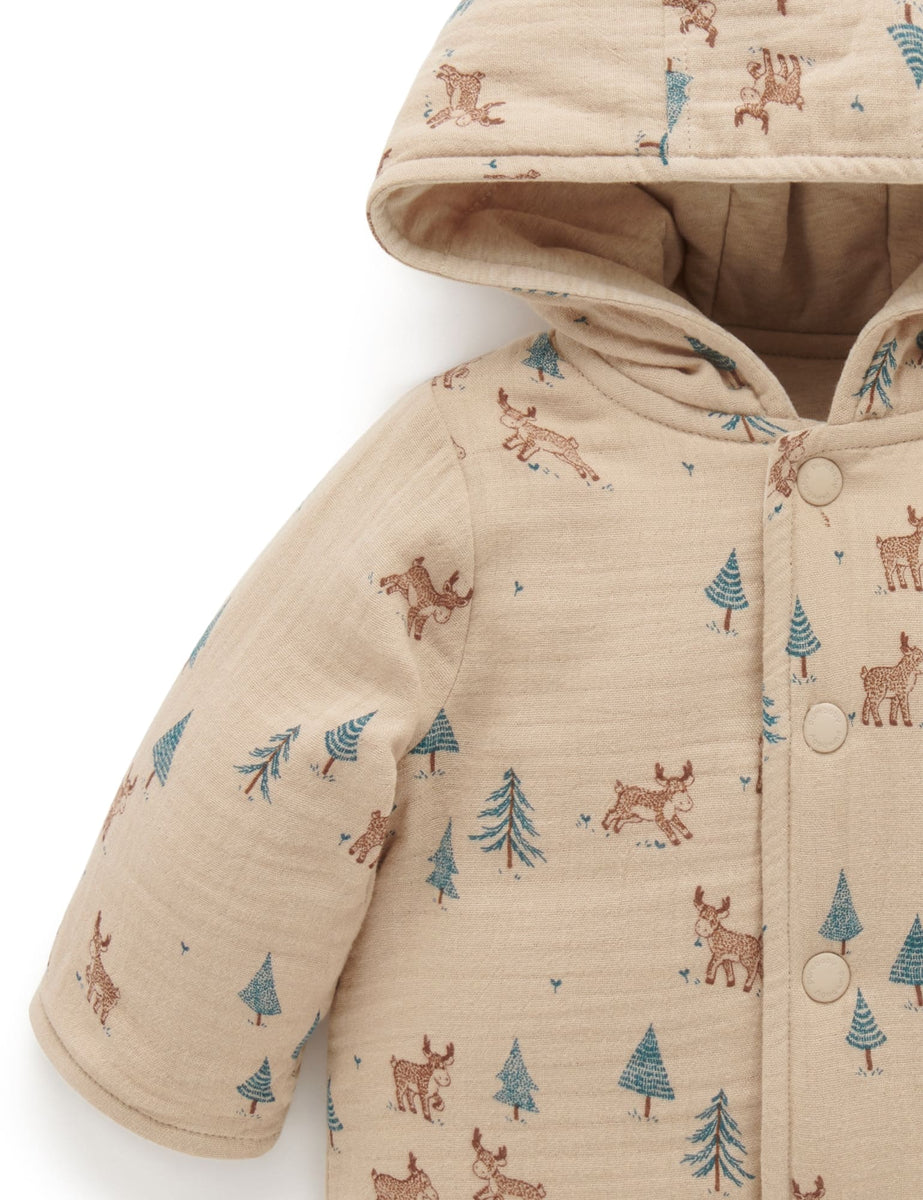 Purebaby ピュアベビー Reversible Jacket Grazing Moose Print