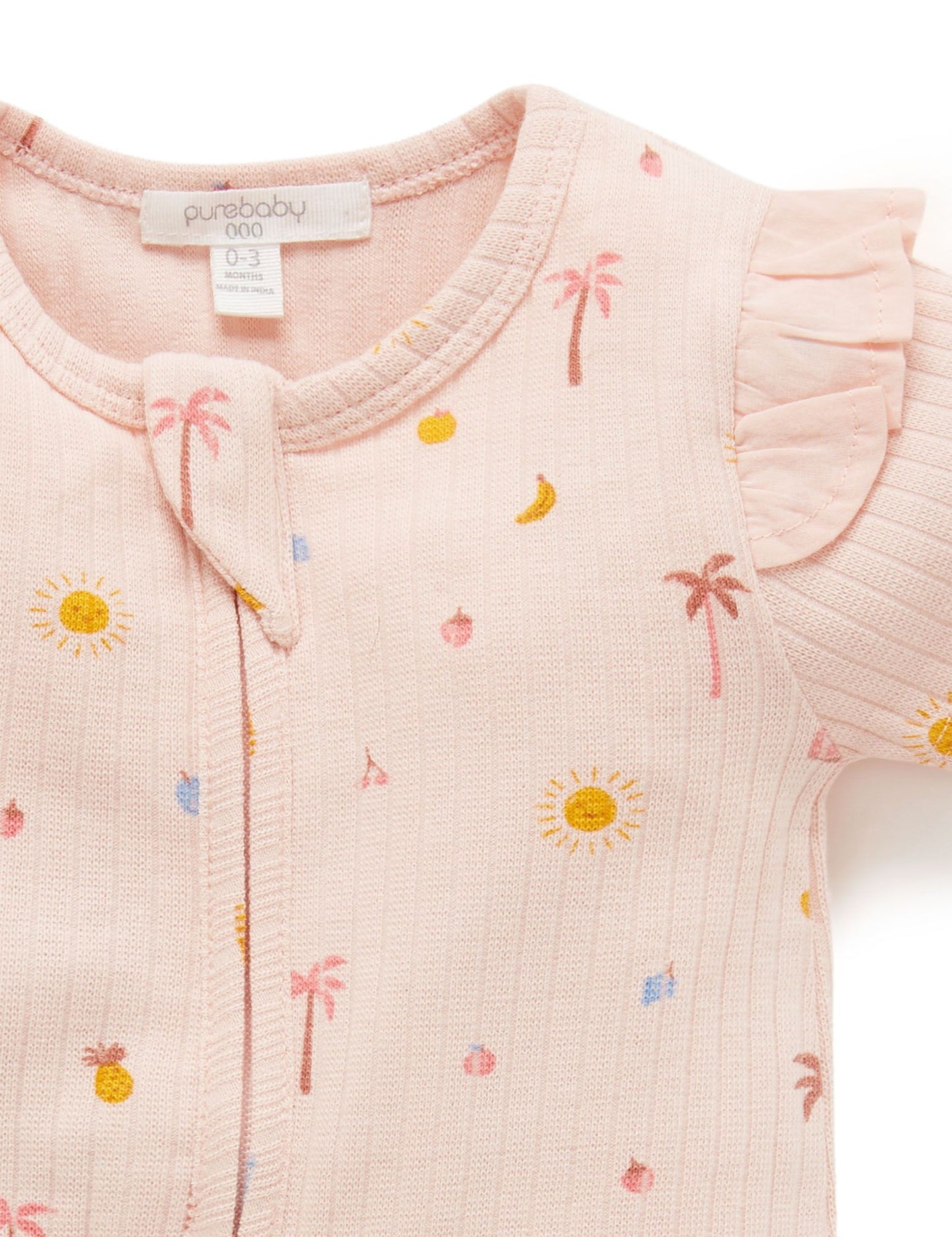 purebaby Pure Baby Island Rib Growsuit PN2080S21