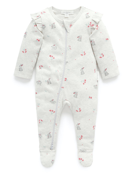 purebaby Purebaby Printed Zip Growsuit