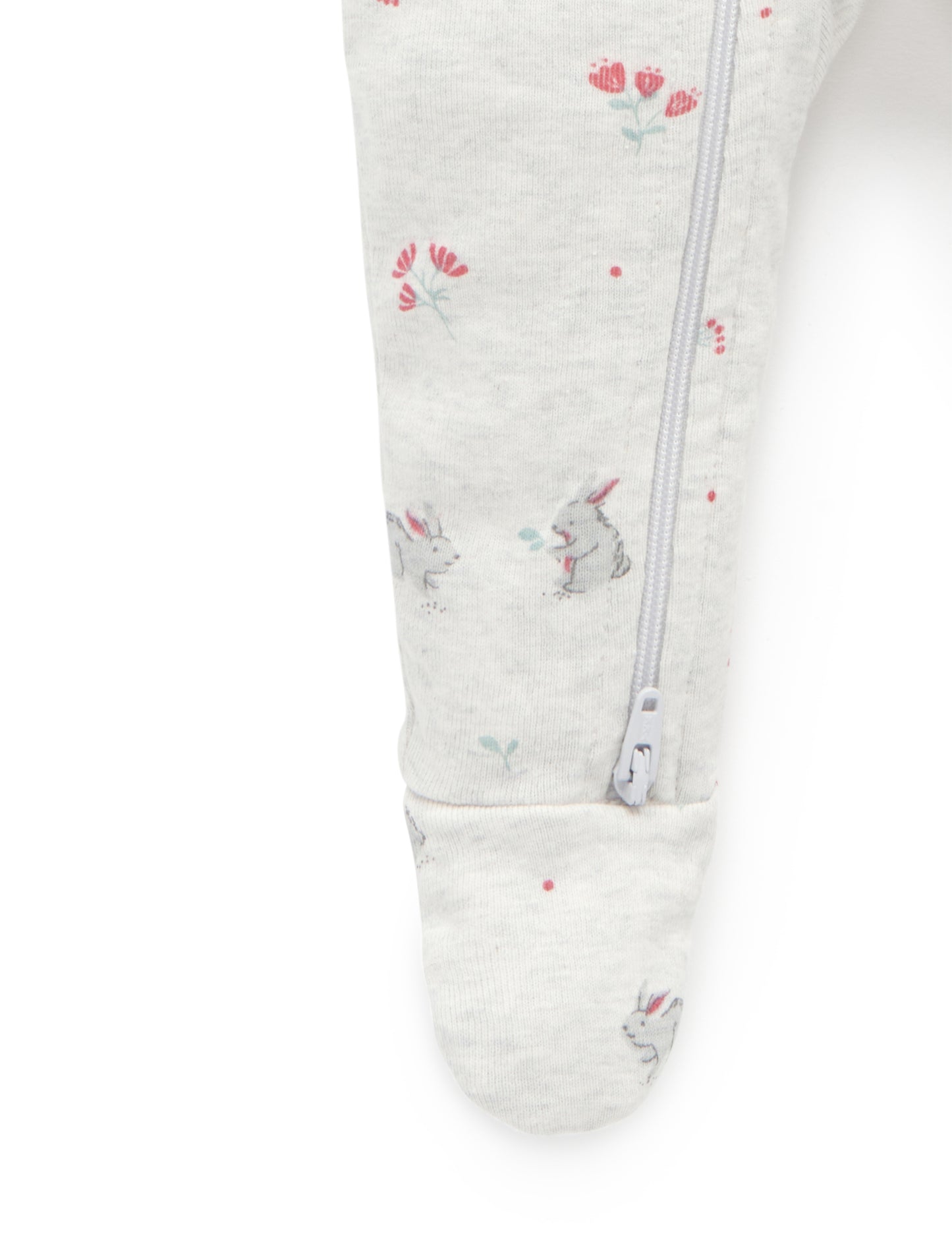 purebaby ピュアベビー Printed Zip Growsuit