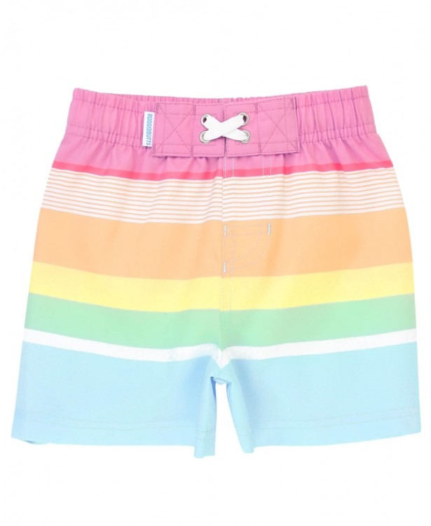 RuggedButts Rainbow Multi-Stripe Swim Trunks