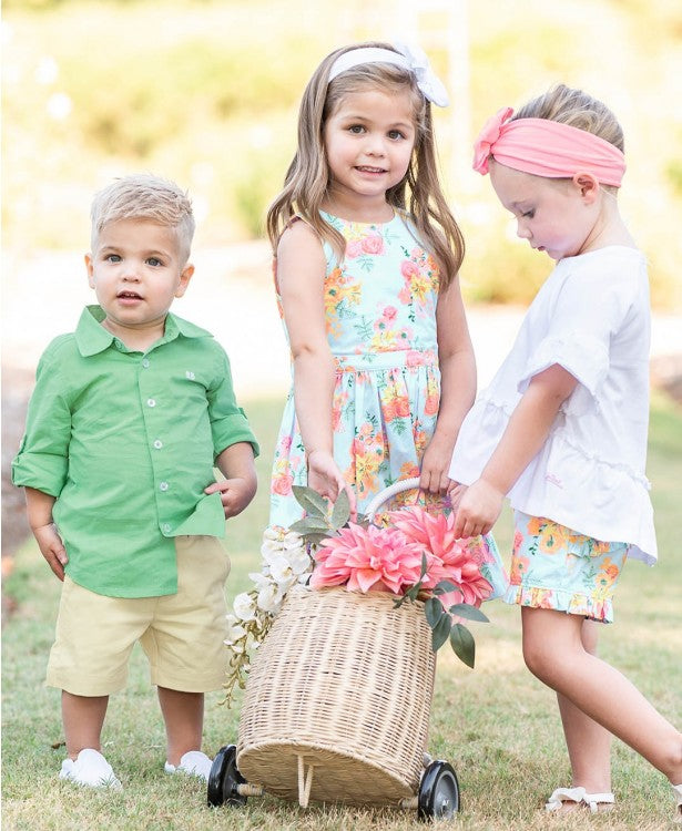 Ruffle Butts Tea Party Back Keyhole Bow Dress