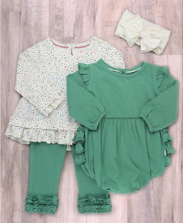 Ruffle Butts Spotty Dot Ruffle Hem Top