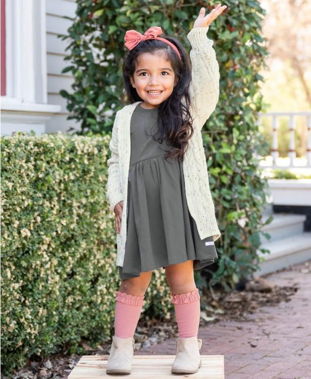 Ruffle Butts Confetti Chunky Knit Open Style Cardigan Mom Size