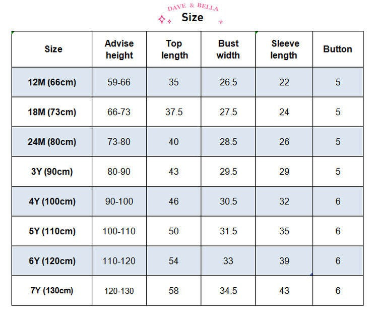 dave&bella デイブベラ バードデザインブラウスセットアップ DB1220238 90cm