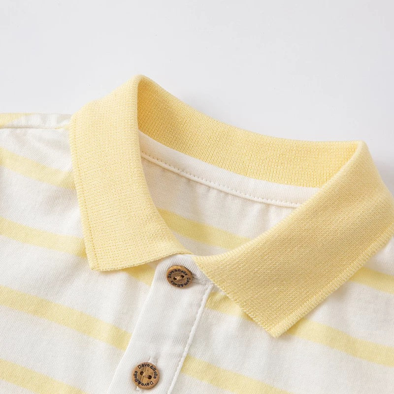 dave&bella デイブベラ タイガーポケットイエローボーダーポロシャツセットアップ DB2221392 90cm