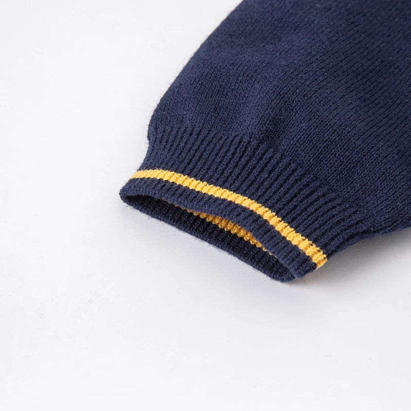 dave&bella Dave Bella Airplane Embroidery Navy Cardigan DB1221068