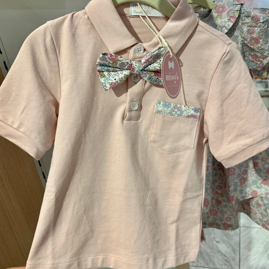 missy's polo shirt with original bowtie clip