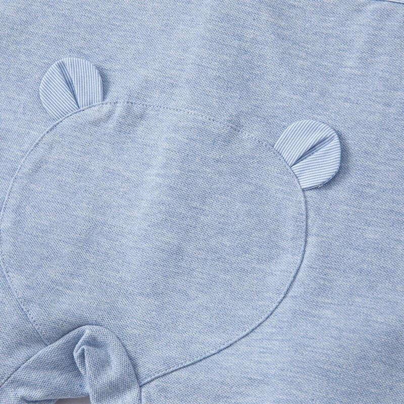 dave&bella デイブベラ ボウタイ付きライトブルーサロペットデザインロンパース DB2221636