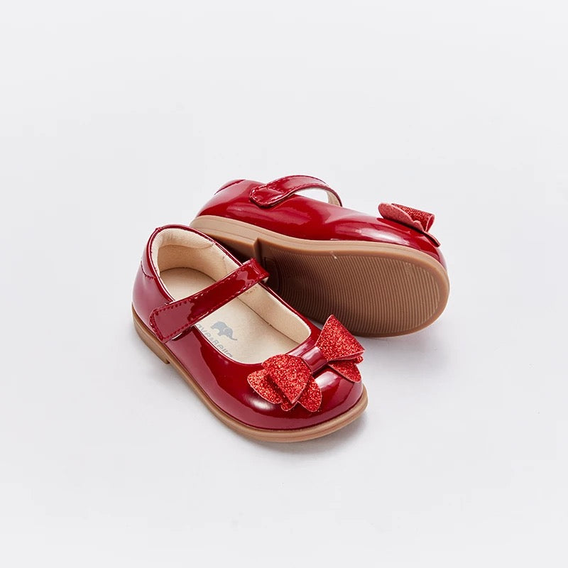 【14.5cm last one】dave&bella デイブベラ レッドリボンエナメルシューズ DB1221533