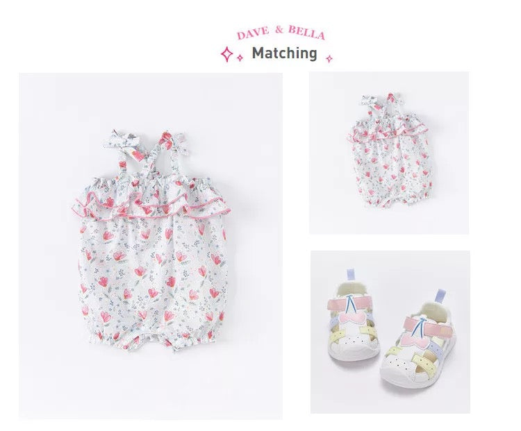 dave&bella Dave Bella Flower Design Ruffle Romper DB2222186 66cm