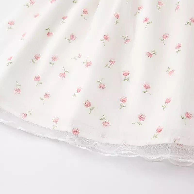 【80cm last one】dave&bella デイブベラ フラワーデザインスモッキングワンピース DB2221628