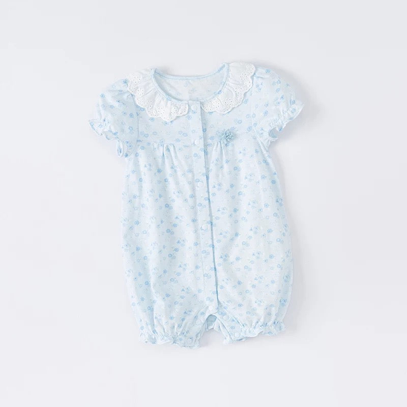 dave&bella Dave Bella Blue Floral Romper DB2221484