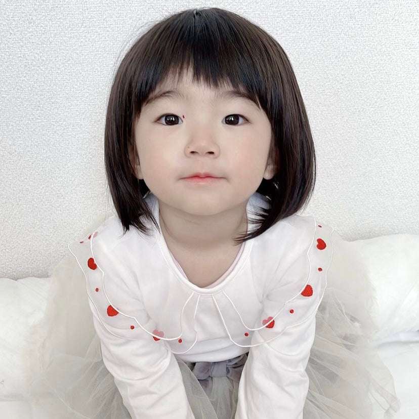 dave&bella Dave Bella heart embroidery double collar blouse DB1220891