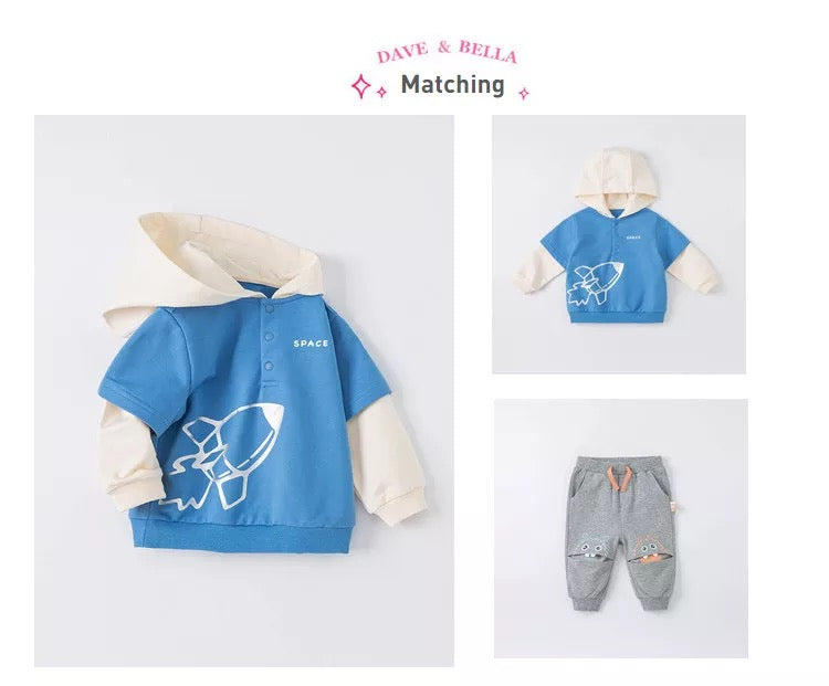 dave&bella デイブベラ スペースデザインパーカー DB1220432 90cm