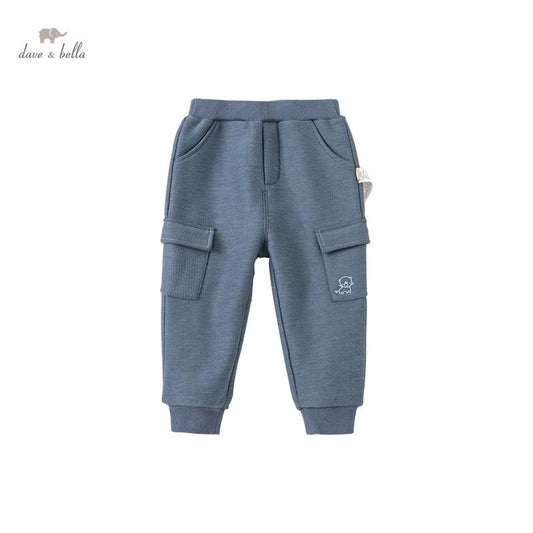 dave&bella Dave Bella Cat Embroidery Side Pocket Jogger Pants 4Y