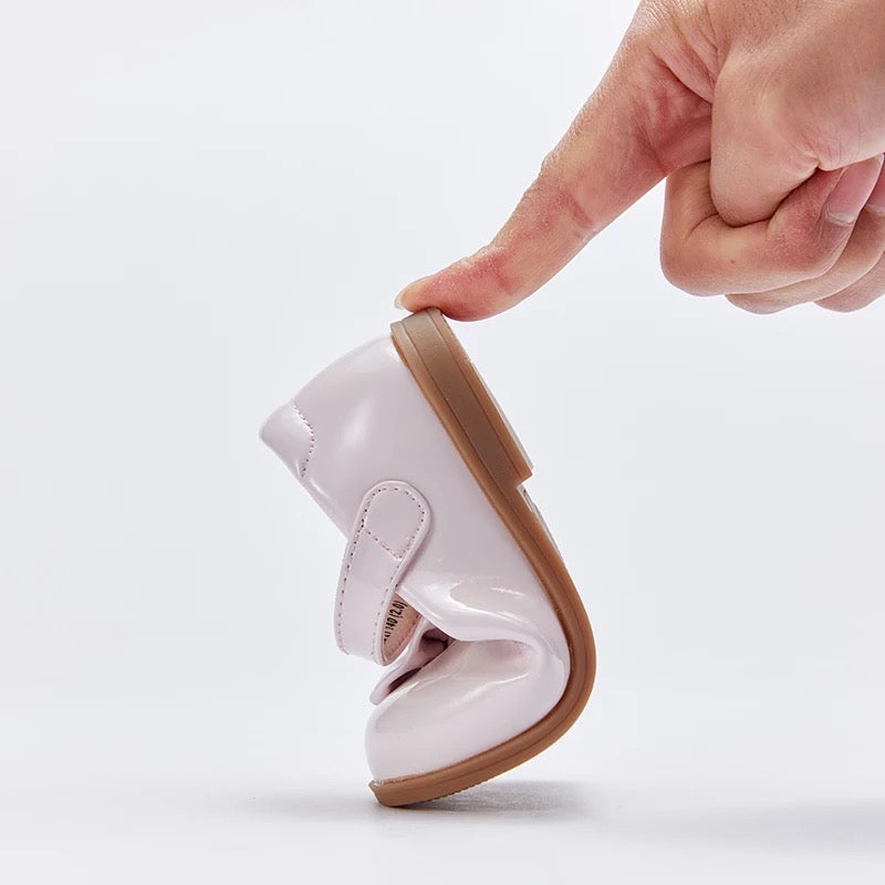 【16cm last one】dave&bella デイブベラ ベビーピンクリボンエナメルシューズ DB1220619