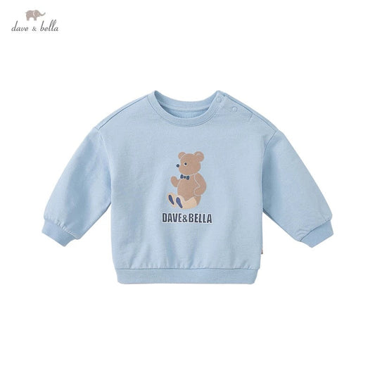 dave&bella デイブベラ テディベアイラストライトブルートレーナー DB1220835-1