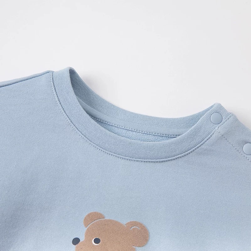 dave&bella デイブベラ テディベアイラストライトブルートレーナー DB1220835-1