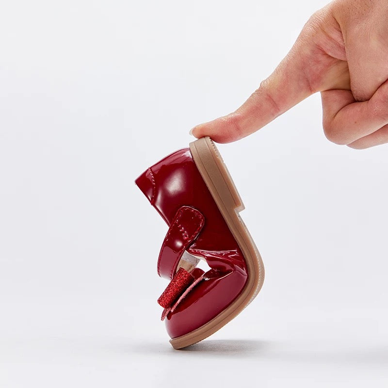 【14.5cm last one】dave&bella デイブベラ レッドリボンエナメルシューズ DB1221533