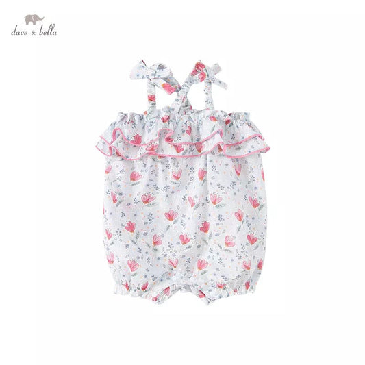 dave&bella デイブベラ フラワーデザインフリルロンパース DB2222186 66cm