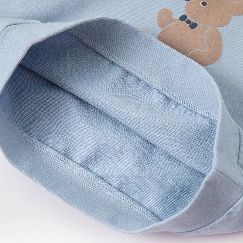 dave&bella デイブベラ テディベアイラストライトブルートレーナー DB1220835-1