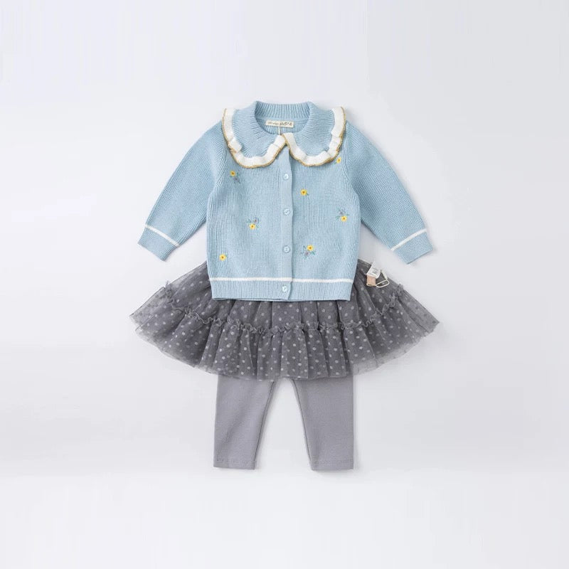 dave&bella dot tulle skirt leggings DB1221235