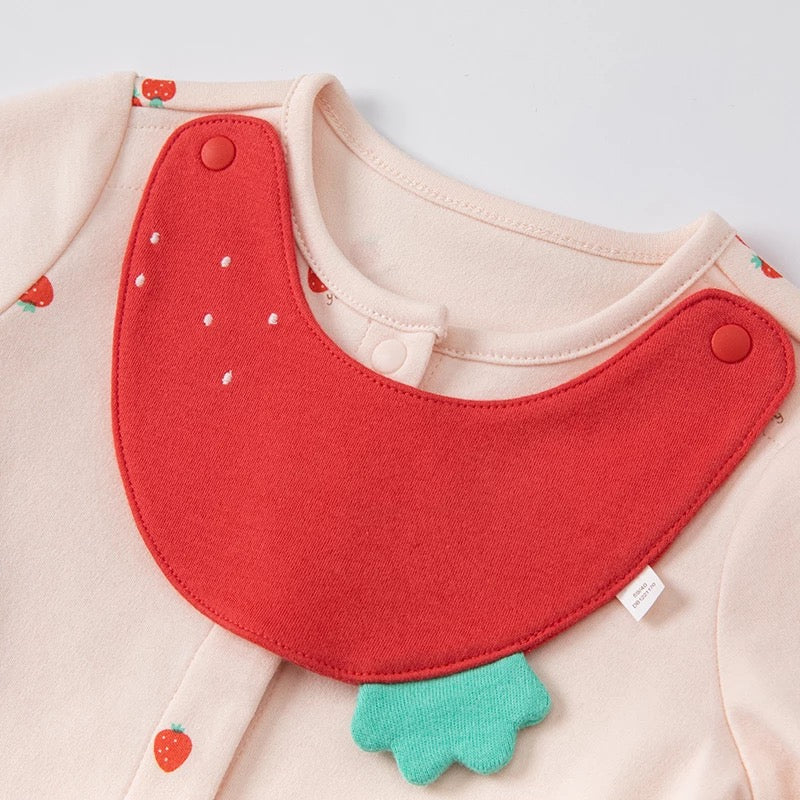 dave&bella デイブベラ スタイ付きいちごデザインロンパース DB1221170 59cm