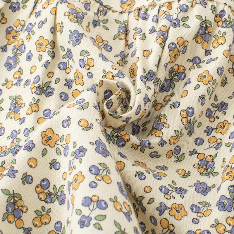 dave&bella デイブベラ イエローブルーフローラルワンピース DB3222714