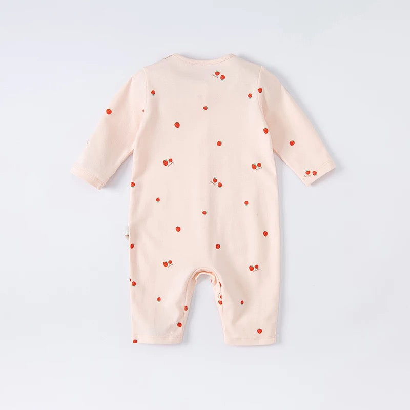 dave&bella デイブベラ スタイ付きいちごデザインロンパース DB1221170 59cm