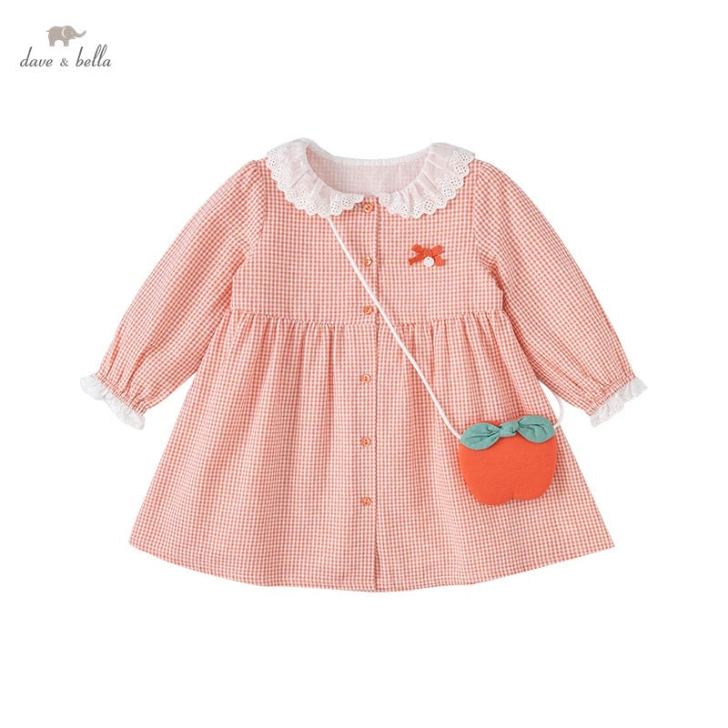 dave&bella Checked dress with apple pochette DB1220895