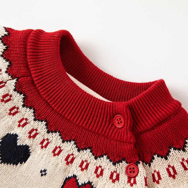 dave&bella Dave Bella heart design brushed knit DB4222944