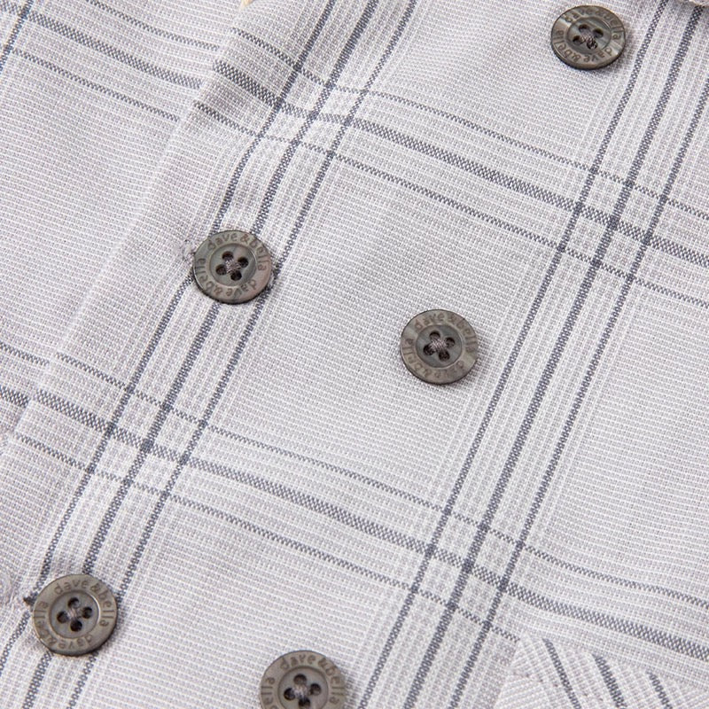 dave&bella Dave Bella Gray Check Vest Docking Dress Setup DB1220611