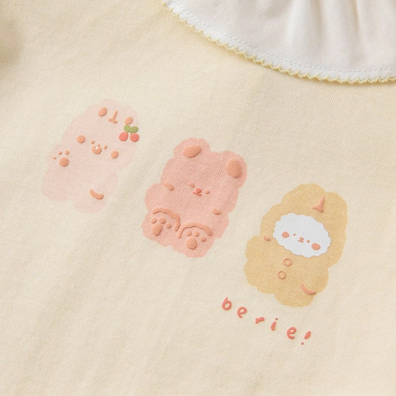 dave&bella Dave Bella loose animal print tops DB1220343