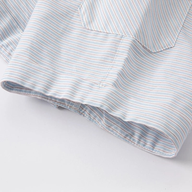 dave&bella light blue polo shirt gray pants set DB2221638