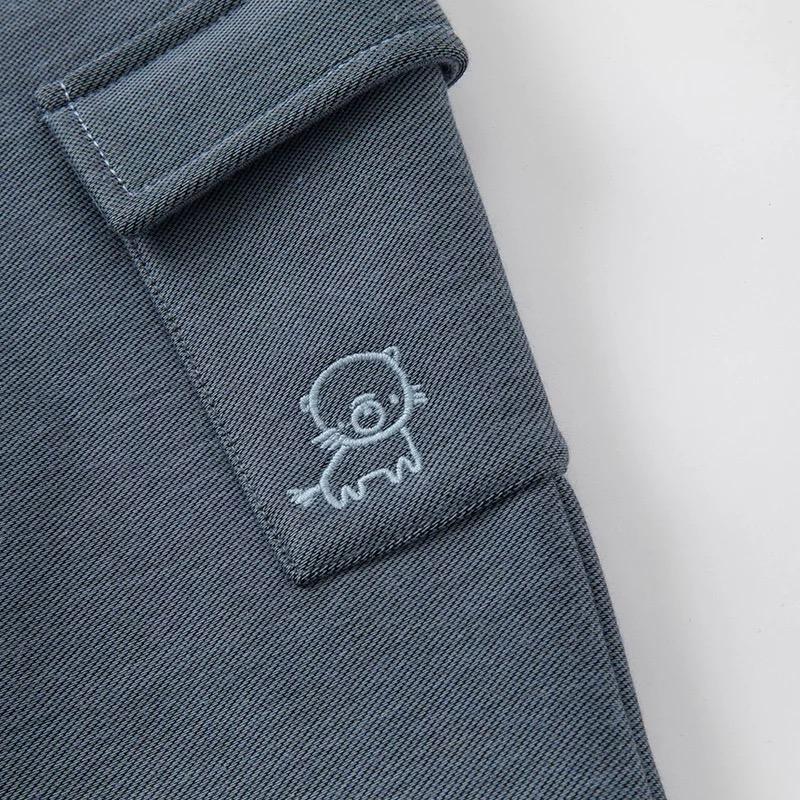 dave&bella Dave Bella Cat Embroidery Side Pocket Jogger Pants 4Y