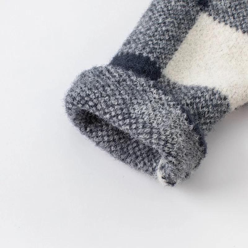 dave&bella Dave Bella Navy Block Check Cardigan 24M