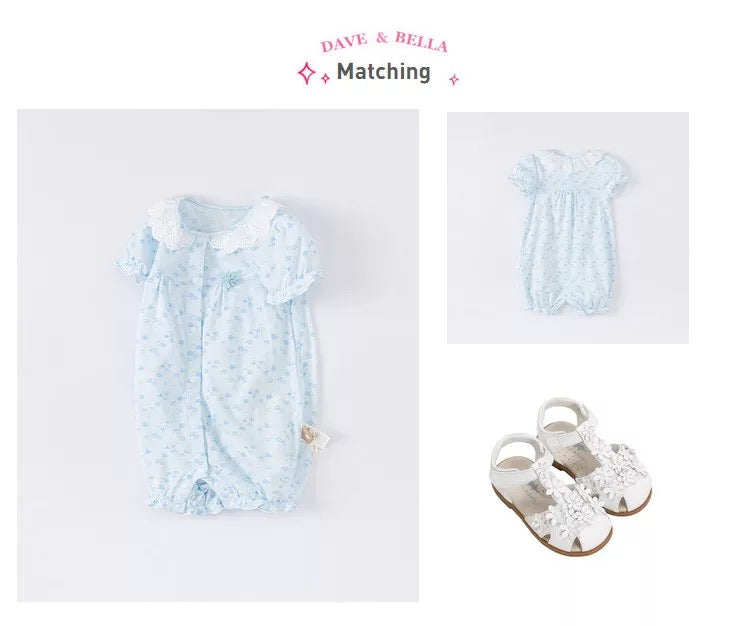 dave&bella Dave Bella Blue Floral Romper DB2221484