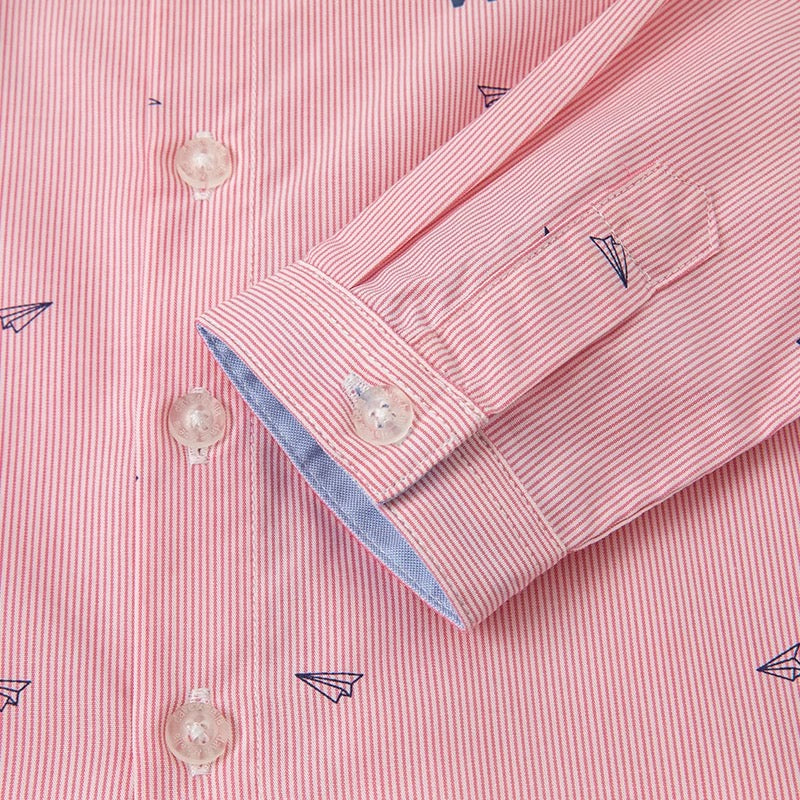 dave&bella Dave Bella Paper Plane Design Red Stripe Shirt DB1220683