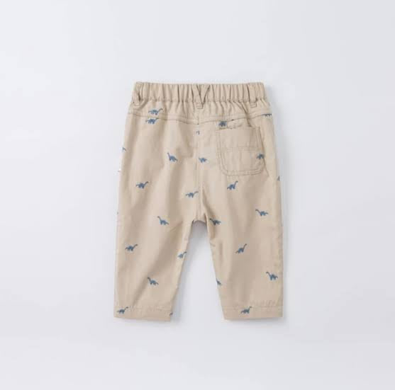 dave&bella dave bella dinosaur embroidery pants 80cm