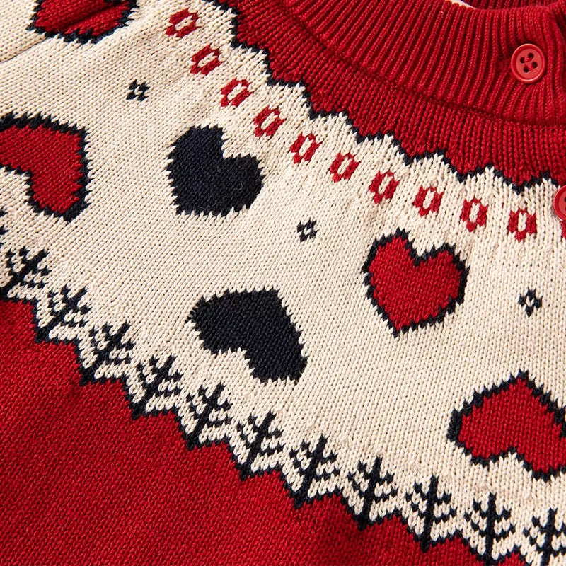 dave&bella Dave Bella heart design brushed knit DB4222944