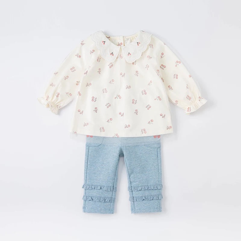 【120cm last one】dave&bella デイブベラ チェリーデザイントップス DB1220489