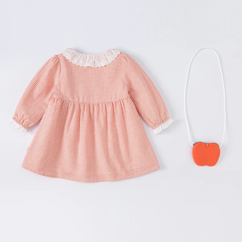 dave&bella Checked dress with apple pochette DB1220895