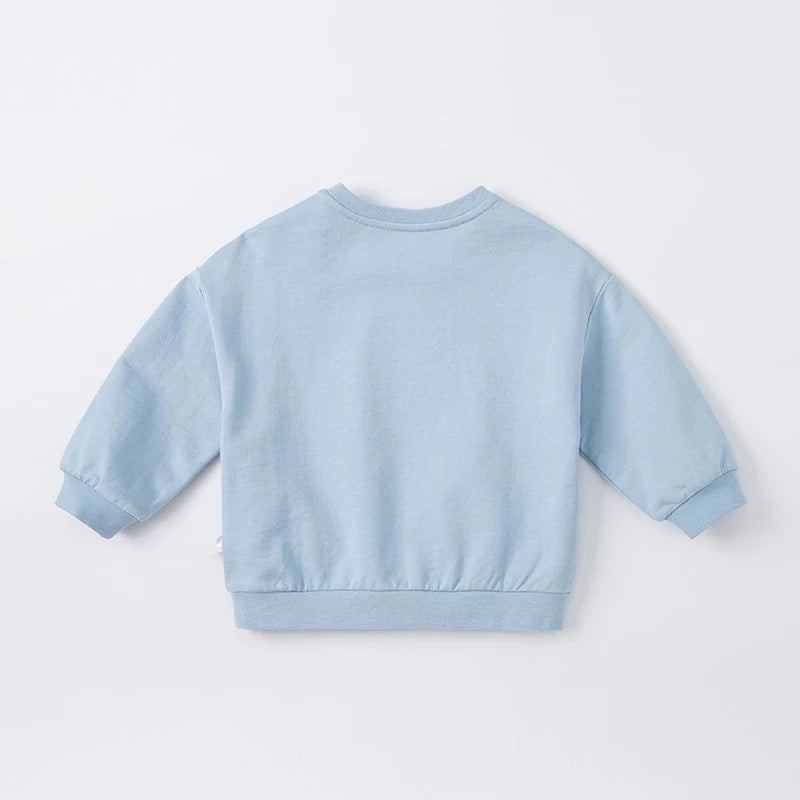 dave&bella デイブベラ テディベアイラストライトブルートレーナー DB1220835-1