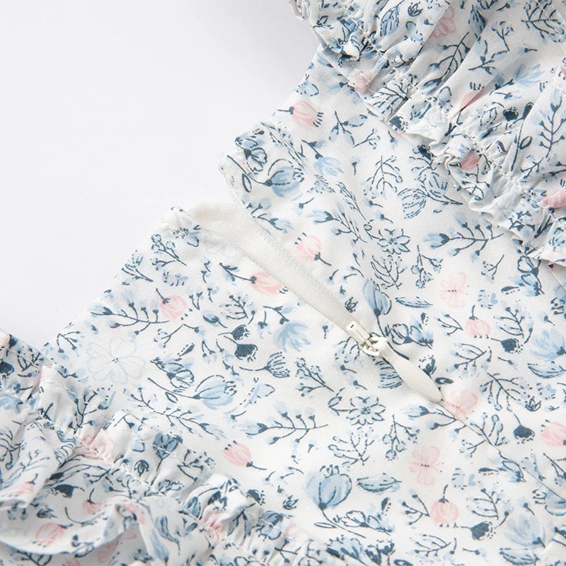 dave&bella デイブベラ フリルスリーブフローラルワンピース DB2221903 90cm