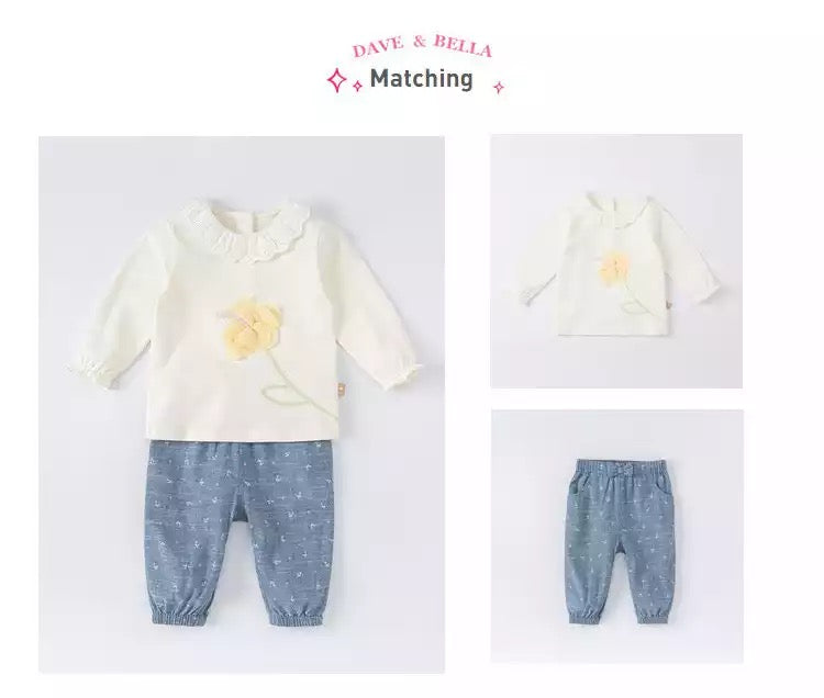 dave&bella デイブベラ チェリー&ハートプリントパンツ DB1220197  90cm