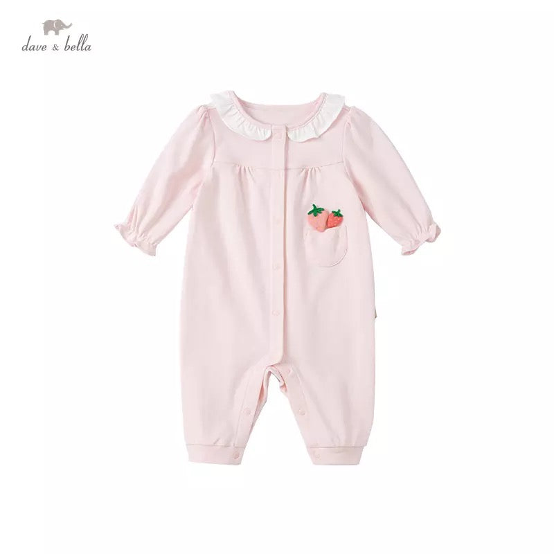 dave&bella デイブベラ いちごモチーフロンパース DB1221154