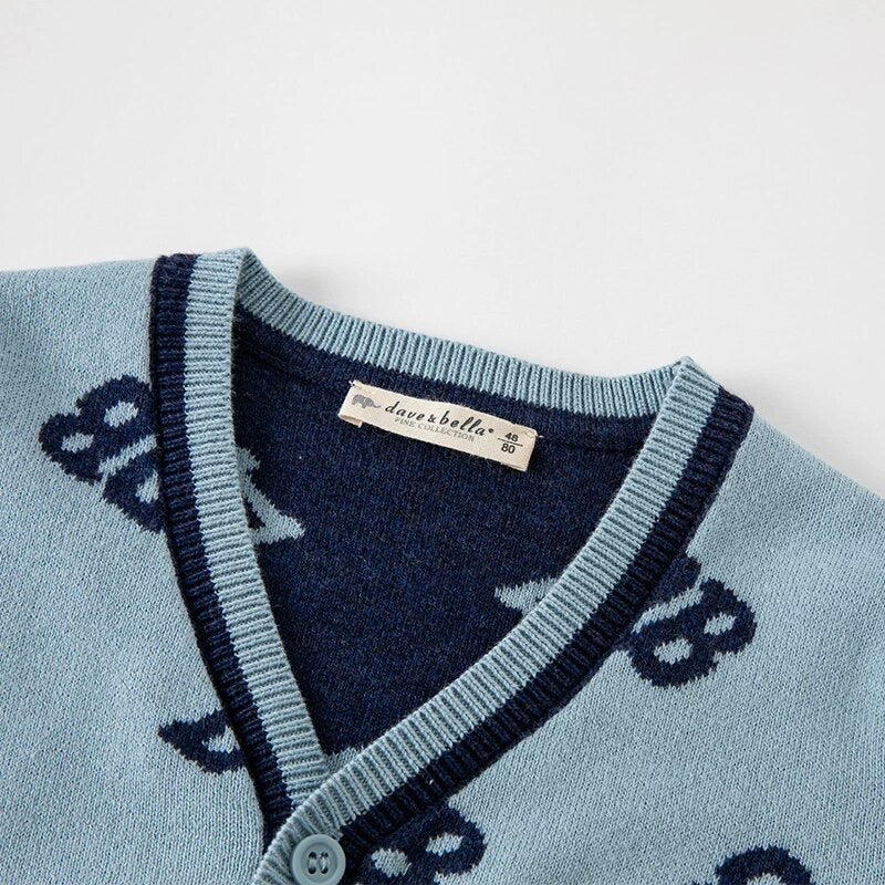 dave&bella デイブベラ ロゴデザインカーディガン DB3222973 90cm