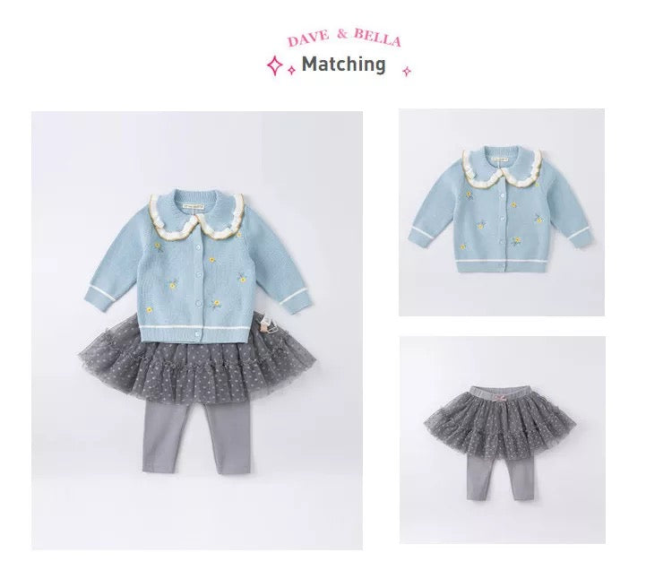 dave&bella dot tulle skirt leggings DB1221235